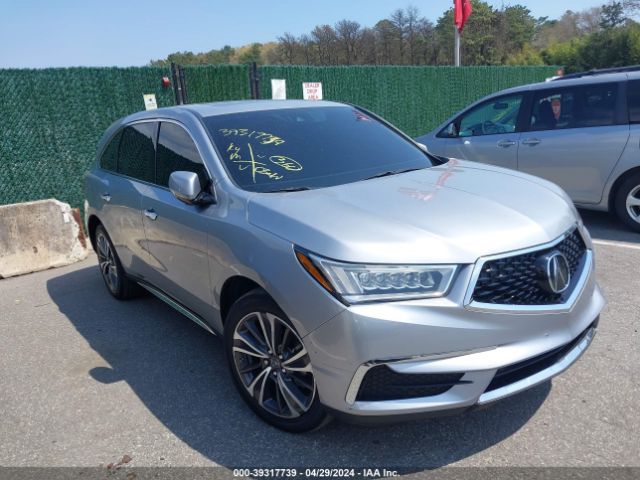 Auction sale of the 2020 Acura Mdx Technology Package, vin: 5J8YD4H53LL011268, lot number: 39317739